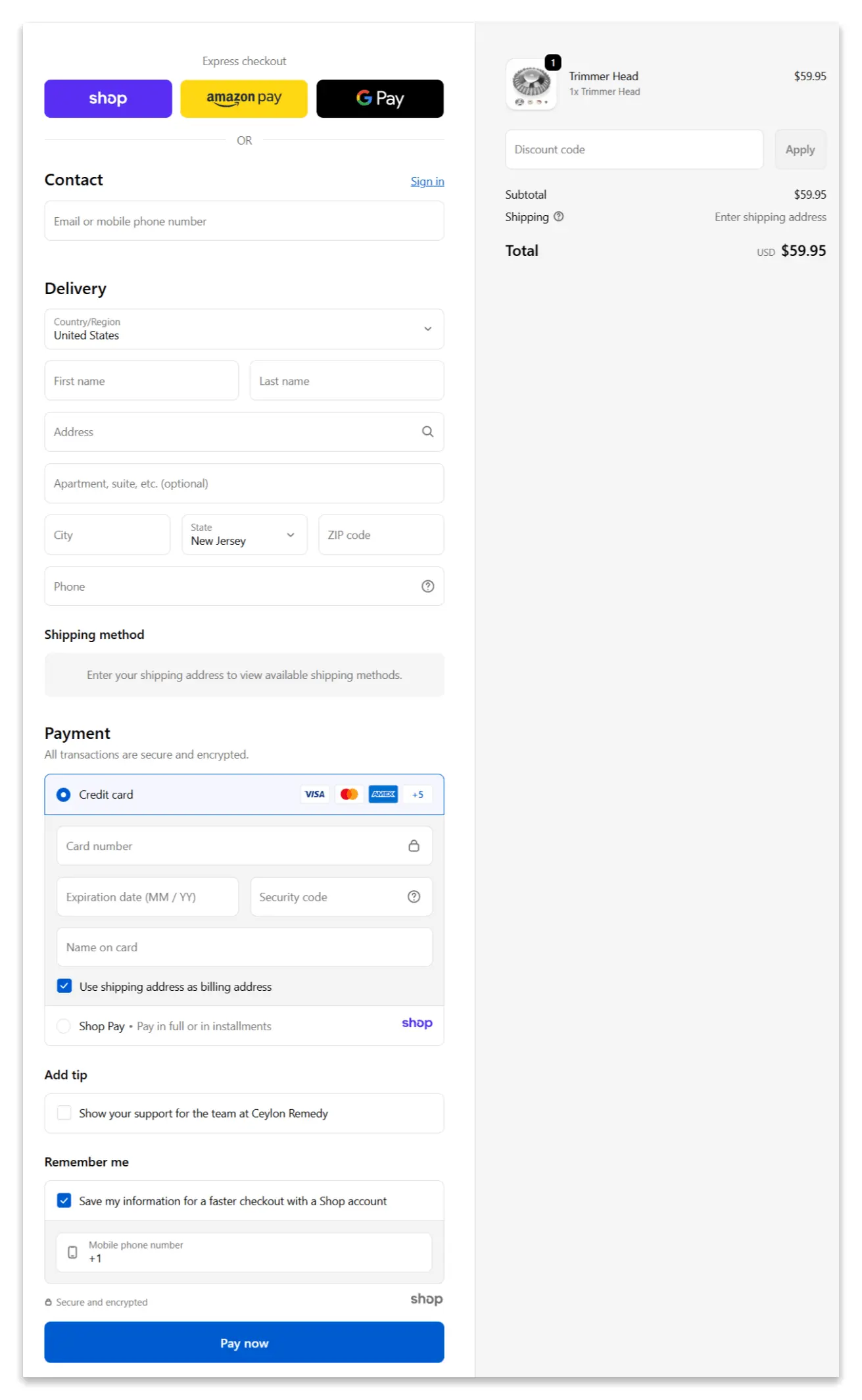 UltraCut Trimmer Head Secure Checkout Page